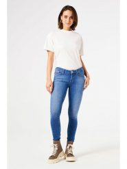 Garcia Dżinsy - Skinny fit - w kolorze niebieskim rozmiar: W26. Niebieskie jeansy damskie Garcia, z podwyższonym stanem. Za 105.38 zł.