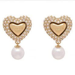 Kolczyki Guess. Żółte kolczyki damskie Guess, złote. Za 252.99 zł.