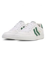 Hummel Sneakersy "Handball Perfekt" w kolorze biało-zielonym rozmiar: 38. Białe obuwie sportowe damskie Hummel, z materiału, bez zapięcia, do piłki ręcznej. Za 164.02 zł.
