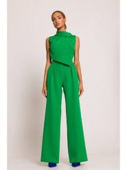 Made of emotion Kombinezon w kolorze zielonym rozmiar: M. Zielone kombinezony damskie Made Of Emotion, m, bez wzorów, bez kołnierzyka, bez ramiączek. Za 239.40 zł.
