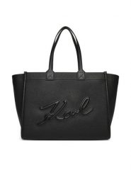 KARL LAGERFELD Torebka A4W30257 Czarny. Czarne shopper bag KARL LAGERFELD, bez wzorów, ze skóry, bez dodatków. Za 879.99 zł.