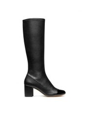 Geox Botki D Virnilisa 65 D56YYB 0KBHH C9999 Czarny. Czarne botki damskie Geox, ze skóry, bez obcasa, na słupku, bez zapięcia. Za 659.99 zł.