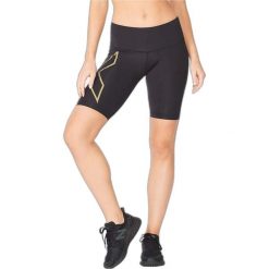 Damskie spodenki kompresyjne o średnim kroju 2XU Light Speed. Czarne spodenki sportowe damskie 2XU, l, bez wzorów, z dzianiny, do biegania. Za 535.50 zł.