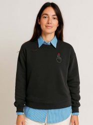 WOOOP Bluza "K Love Cur" w kolorze czarnym rozmiar: M. Czarne bluzy damskie Wooop, m, bez wzorów, z bawełny, bez kaptura. Za 106.38 zł.