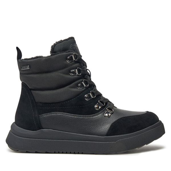 Trzewiki Jana. Czarne botki damskie JANA, bez obcasa, na płaskiej podeszwie, bez zapięcia. Za 239.99 zł.