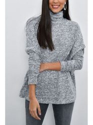 Milan Kiss Sweter w kolorze szarym rozmiar: XL. Szare swetry klasyczne damskie Milan Kiss, xl, bez kołnierzyka. Za 130.99 zł.