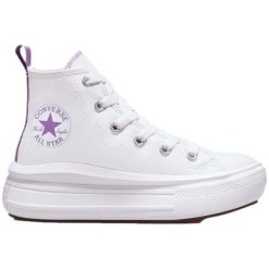 Buty Dorosły Converse Chuck Taylor Move biały. Białe obuwie sportowe casual damskie Converse, bez zapięcia. Za 272.99 zł.