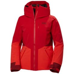 Damska kurtka narciarska Helly Hansen Kvitfjell Race. Czerwone kurtki damskie Helly Hansen, na zimę, bez wzorów, bez kaptura. W wyprzedaży za 2,160.00 zł.