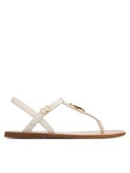 Tommy Hilfiger Sandały Leather Thong Sandal FW0FW09127 Biały. Białe sandały damskie Tommy Hilfiger, bez wzorów, ze skóry, bez obcasa, na płaskiej podeszwie, bez zapięcia. Za 409.99 zł.