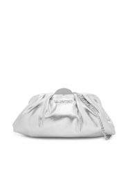 Valentino Torebka Iside VBS9YA17 Srebrny. Szare torebki wieczorowe damskie Valentino, bez wzorów, ze skóry, bez dodatków. Za 549.99 zł.