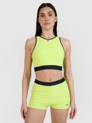 4F Góra od bikini damska - zielona S. Zielone bikini 4F, bez wzorów, z elastanu. W wyprzedaży za 59.99 zł.