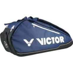 Torba na rakietę do badmintona Victor Doublethermobag 9115 B. Niebieskie torby sportowe Victor, bez wzorów, z materiału. Za 309.99 zł.