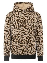 Zwillingsherz Bluza "Black Leo" w kolorze beżowym rozmiar: L. Brązowe bluzy damskie Zwillingsherz, l, bez wzorów, z kapturem. Za 195.45 zł.