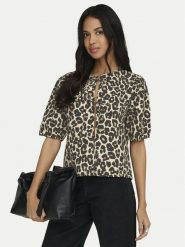 ONLY Bluzka Jenna 15368592 Beżowy ciemny Regular Fit. Brązowe bluzki damskie Only, m, bez wzorów, z syntetyku, bez kołnierzyka, bez ramiączek. Za 149.99 zł.