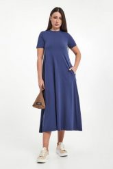 Sukienka midi Elettra ECOALF. Sukienki damskie Ecoalf, bez wzorów, bez ramiączek. Za 439.00 zł.