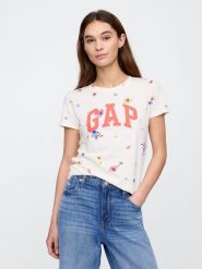 GAP Koszulka w kolorze białym rozmiar: XL. Białe bluzki damskie GAP, xl, bez wzorów, z bawełny, bez kołnierzyka, bez ramiączek. Za 96.60 zł.