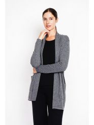 C& Jo Kardigan w kolorze szarym rozmiar: 38. Szare kardigany damskie C& Jo, bez wzorów, ze splotem. Za 130.99 zł.