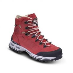 Buty trekkingowe damskie Meindl Bellavista. Czerwone obuwie trekkingowe damskie MEINDL, z materiału, za kostkę, bez zapięcia. Za 1,763.00 zł.