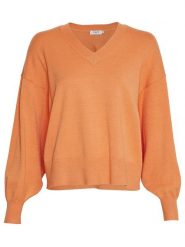 MOSS COPENHAGEN Sweter "Hanalise Rachelle" w kolorze pomarańczowym rozmiar: S/M. Pomarańczowe swetry klasyczne damskie Moss Copenhagen, m, z wiskozy, bez kołnierzyka. Za 127.35 zł.