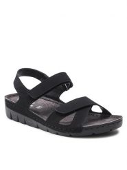 Go Soft Sandały WS123-02 Czarny. Czarne sandały damskie GO SOFT, bez wzorów, ze skóry, bez obcasa, na płaskiej podeszwie, bez zapięcia. Za 64.99 zł.