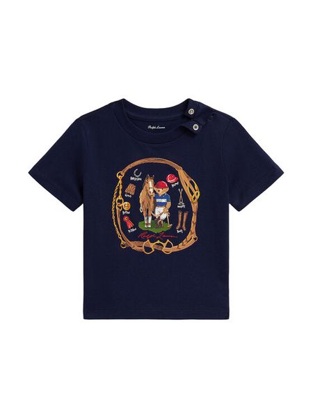 Polo Ralph Lauren T-Shirt 320A96608001 Granatowy Regular Fit. Niebieskie t-shirty i koszulki chłopięce Polo Ralph Lauren, bez wzorów, z bawełny, bez kołnierzyka, bez ramiączek. Za 219.99 zł.