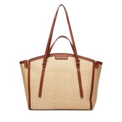 Torebka Valentino. Brązowe shopper bag Valentino, bez wzorów, bez dodatków. Za 719.99 zł.
