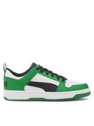 Puma Sneakersy REBOUND LAYUP LO SL JR 370490 24 Zielony. Zielone buty sportowe chłopięce Puma, z syntetyku, bez zapięcia. Za 249.99 zł.