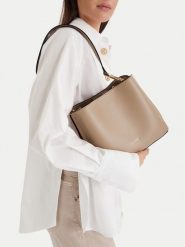 GINO ROSSI Torebka EO-LX10291 Beżowy. Brązowe torebki klasyczne damskie Gino Rossi, z materiału, bez dodatków. Za 279.99 zł.