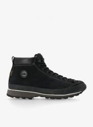 Buty damskie Lomer Bio Naturale Mid MTX Suede. Czarne obuwie trekkingowe damskie Lomer, z gumy, przed kolano, bez zapięcia. Za 549.00 zł.