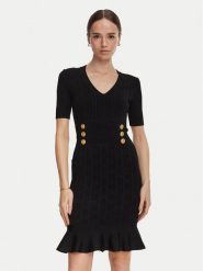 Marciano Guess Sukienka dzianinowa G6YK18 Z1012 Czarny Slim Fit. Czarne sukienki damskie Marciano Guess, z aplikacjami, z dzianiny, bez ramiączek. Za 989.99 zł.