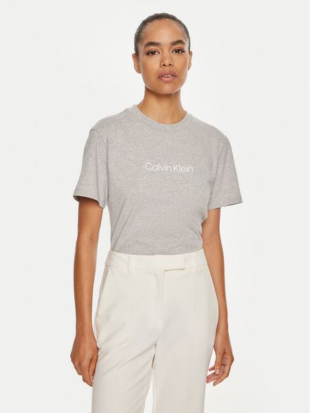 Calvin Klein T-Shirt Hero Logo K20K205448 Szary Regular Fit. Szare t-shirty damskie Calvin Klein, s, bez wzorów, z bawełny, bez kołnierzyka. Za 119.99 zł.