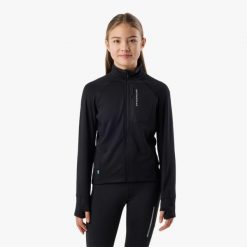 Bluza polarowa treningowa junior Swedemount Ultra Light Full Zip G szybkoschnąca. Czarne bluzy damskie SWEDEMOUNT, bez wzorów, z polaru, bez kaptura. Za 169.99 zł.