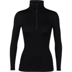 Koszulka Termiczna Damska Icebreaker 260 Tech LS Half Zip. Czarne koszulki damskie Icebreaker, l, bez wzorów, bez kołnierzyka, bez ramiączek. Za 492.99 zł.