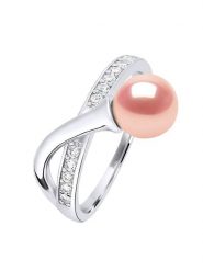 Mitzuko Srebrny pierścionek z perłą rozmiar: onesize. Szare pierścionki damskie Mitzuko, z cyrkonią, srebrne. Za 339.99 zł.