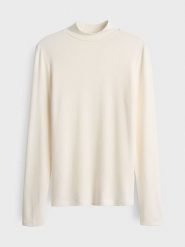 OPUS Koszulka w kolorze kremowym rozmiar: 44. Brązowe bluzki damskie Opus, bez wzorów, bez kołnierzyka, bez ramiączek. Za 86.99 zł.