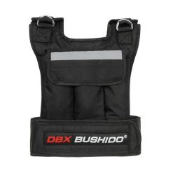 Kamizelka treningowa obciążeniowa DBX Bushido 6 kieszeni 20 kg. Czarne kamizelki damskie DBX BUSHIDO, bez wzorów, bez kaptura. Za 302.99 zł.