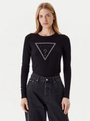 Guess Sweter W5YR23 Z2NQ2 Czarny Regular Fit. Czarne swetry klasyczne damskie Guess, xs, z wiskozy, bez kołnierzyka. Za 299.99 zł.