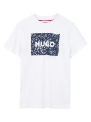 HUGO T-Shirt G01020 S Biały Regular Fit. Białe t-shirty i koszulki chłopięce Hugo, bez wzorów, z bawełny, bez kołnierzyka, bez ramiączek. Za 169.99 zł.