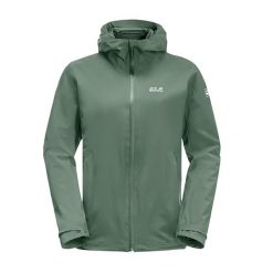 Kurtka przeciwdeszczowa damska Jack Wolfskin Pack & Go Shell. Zielone kurtki damskie Jack Wolfskin, xs, bez wzorów, bez kaptura. Za 339.99 zł.