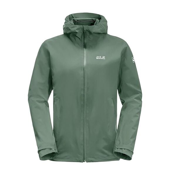 Kurtka przeciwdeszczowa damska Jack Wolfskin Pack & Go Shell. Zielone kurtki damskie Jack Wolfskin, xs, bez wzorów, bez kaptura. Za 339.99 zł.