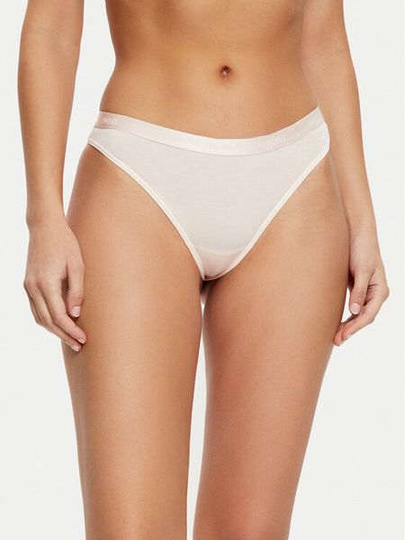 BOSS Stringi 50502752 Różowy. Czerwone stringi Boss, bez wzorów, z wiskozy. Za 119.99 zł.