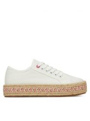 DeeZee Espadryle ZYKS306 Biały. Białe espadryle damskie DeeZee, bez wzorów, z materiału, bez obcasa. Za 99.99 zł.