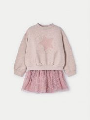 Mayoral Komplet bluza i spódniczka 4937 Brązowy Regular Fit. Brązowe bluzy dziewczęce Mayoral, bez wzorów, z bawełny, bez ramiączek, bez kaptura. Za 129.99 zł.