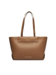 Armani Exchange Torebka XW001538 AF26447 U6186 Brązowy jasny. Brązowe shopper bag Armani Exchange, bez wzorów, ze skóry, bez dodatków. Za 654.99 zł.