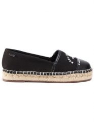 KARL LAGERFELD Espadryle KL80108 Czarny. Czarne espadryle damskie KARL LAGERFELD, bez wzorów, z materiału, bez obcasa. Za 319.99 zł.