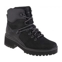 Buty Timberland Carnaby Cool Hiker W 0A5VW8 czarne. Czarne botki damskie na zimę, z materiału, za kostkę, bez obcasa, bez zapięcia. Za 890.23 zł.
