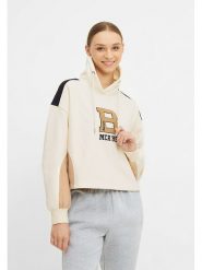 Bench Bluza "Motala" w kolorze kremowym rozmiar: 36. Brązowe bluzy damskie Bench, bez wzorów, z kapturem. Za 96.60 zł.
