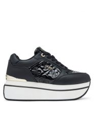 Guess Sneakersy 176255 Czarny. Czarne obuwie sportowe damskie Guess, ze skóry, bez zapięcia. Za 519.99 zł.