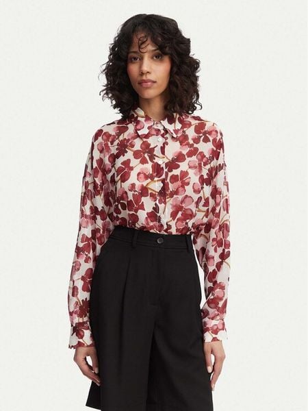ACCESS FASHION Koszula 63-7027-233 Czerwony Regular Fit. Czerwone koszule damskie ACCESS FASHION, bez wzorów, z syntetyku, bez kołnierzyka, bez ramiączek. Za 320.99 zł.