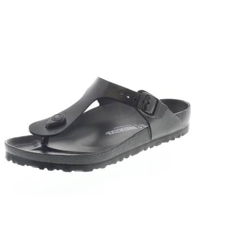 Japonki damskie Birkenstock Gizeh Eva. Czarne klapki damskie Birkenstock, bez wzorów, z materiału, bez obcasa, bez zapięcia. Za 308.00 zł.